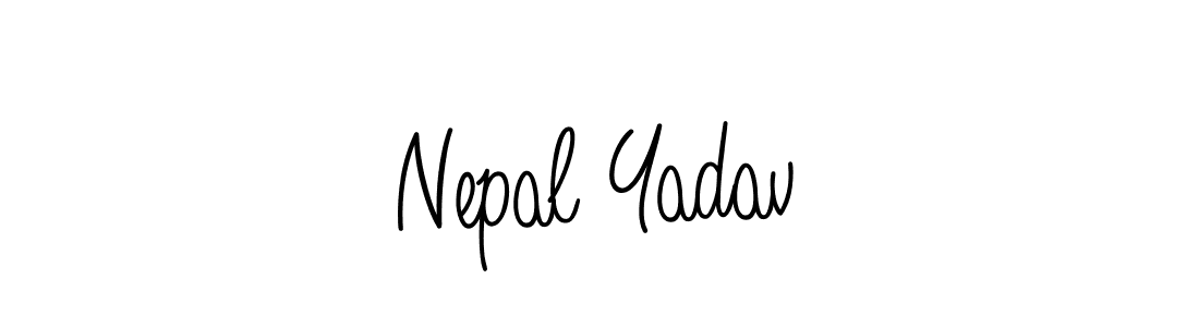 How to make Nepal Yadav signature? Angelique-Rose-font-FFP is a professional autograph style. Create handwritten signature for Nepal Yadav name. Nepal Yadav signature style 5 images and pictures png