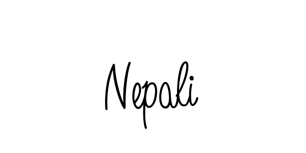 Design your own signature with our free online signature maker. With this signature software, you can create a handwritten (Angelique-Rose-font-FFP) signature for name Nepali. Nepali signature style 5 images and pictures png