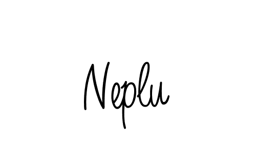 if you are searching for the best signature style for your name Neplu. so please give up your signature search. here we have designed multiple signature styles  using Angelique-Rose-font-FFP. Neplu signature style 5 images and pictures png