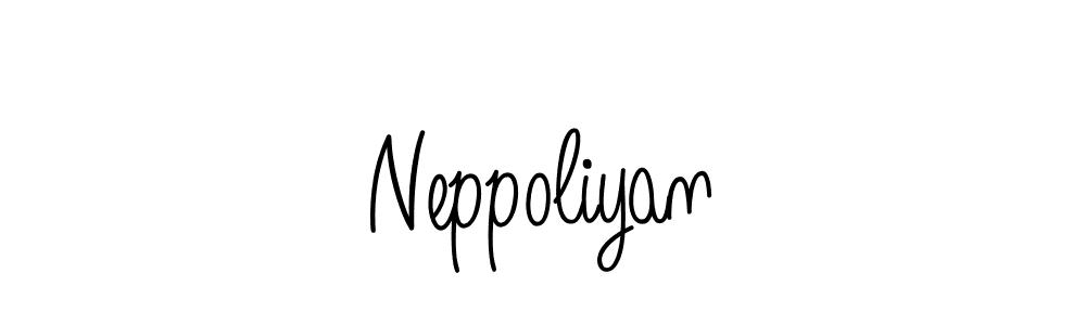 You should practise on your own different ways (Angelique-Rose-font-FFP) to write your name (Neppoliyan) in signature. don't let someone else do it for you. Neppoliyan signature style 5 images and pictures png