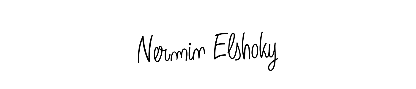 Once you've used our free online signature maker to create your best signature Angelique-Rose-font-FFP style, it's time to enjoy all of the benefits that Nermin Elshoky name signing documents. Nermin Elshoky signature style 5 images and pictures png