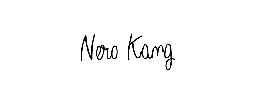 Make a beautiful signature design for name Nero Kang. With this signature (Angelique-Rose-font-FFP) style, you can create a handwritten signature for free. Nero Kang signature style 5 images and pictures png