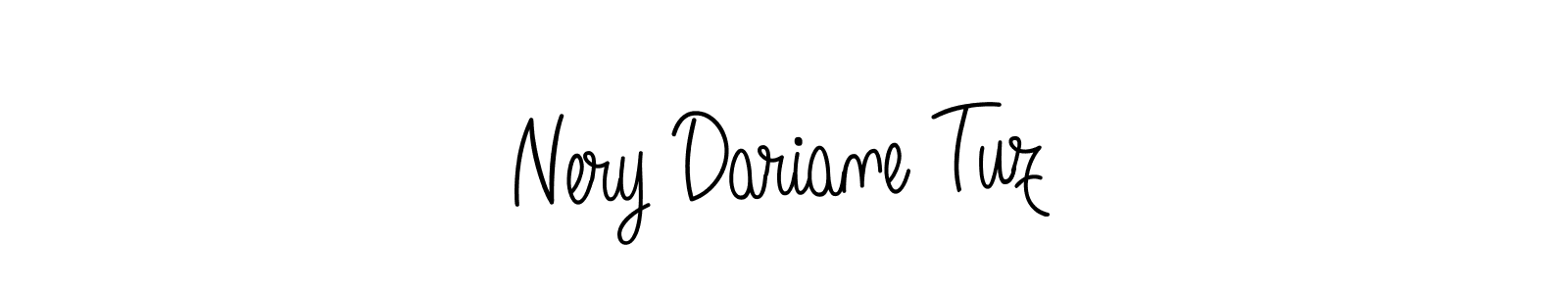 You should practise on your own different ways (Angelique-Rose-font-FFP) to write your name (Nery Dariane Tuz) in signature. don't let someone else do it for you. Nery Dariane Tuz signature style 5 images and pictures png