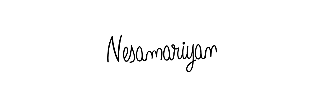 Nesamariyan stylish signature style. Best Handwritten Sign (Angelique-Rose-font-FFP) for my name. Handwritten Signature Collection Ideas for my name Nesamariyan. Nesamariyan signature style 5 images and pictures png