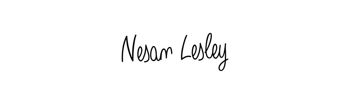 Use a signature maker to create a handwritten signature online. With this signature software, you can design (Angelique-Rose-font-FFP) your own signature for name Nesan Lesley. Nesan Lesley signature style 5 images and pictures png