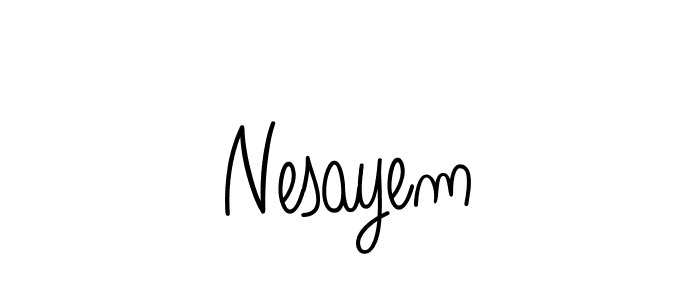 if you are searching for the best signature style for your name Nesayem. so please give up your signature search. here we have designed multiple signature styles  using Angelique-Rose-font-FFP. Nesayem signature style 5 images and pictures png