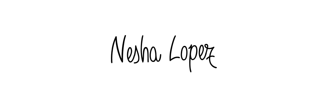 How to make Nesha Lopez signature? Angelique-Rose-font-FFP is a professional autograph style. Create handwritten signature for Nesha Lopez name. Nesha Lopez signature style 5 images and pictures png