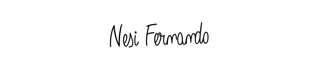 How to make Nesi Fernando name signature. Use Angelique-Rose-font-FFP style for creating short signs online. This is the latest handwritten sign. Nesi Fernando signature style 5 images and pictures png