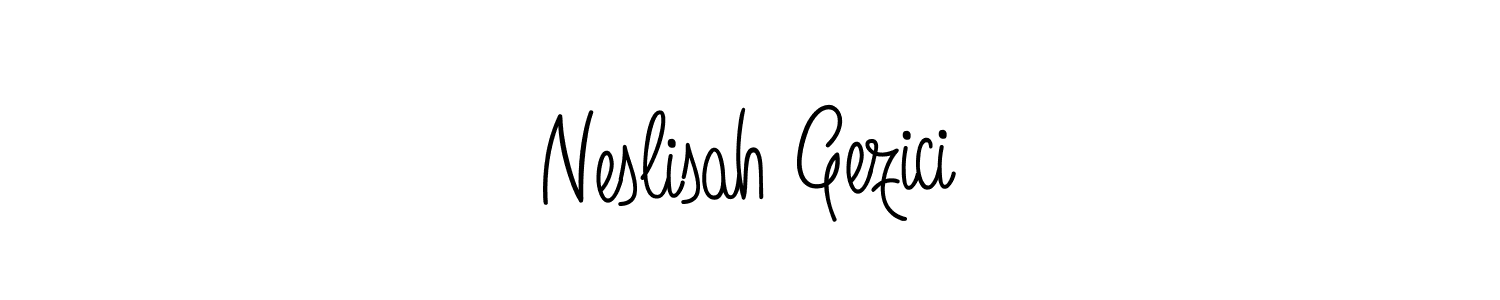 Use a signature maker to create a handwritten signature online. With this signature software, you can design (Angelique-Rose-font-FFP) your own signature for name Neslisah Gezici. Neslisah Gezici signature style 5 images and pictures png