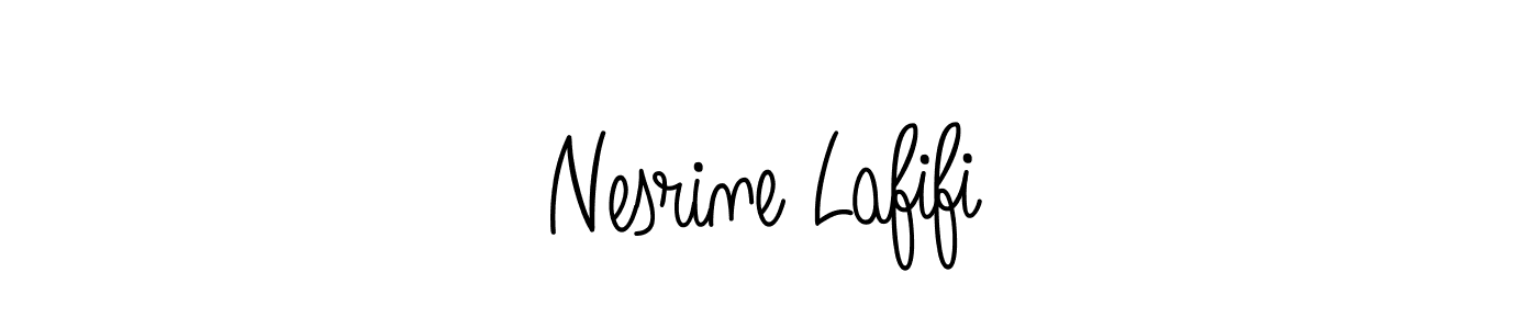 Create a beautiful signature design for name Nesrine Lafifi. With this signature (Angelique-Rose-font-FFP) fonts, you can make a handwritten signature for free. Nesrine Lafifi signature style 5 images and pictures png