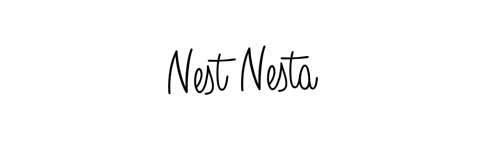 The best way (Angelique-Rose-font-FFP) to make a short signature is to pick only two or three words in your name. The name Nest Nesta include a total of six letters. For converting this name. Nest Nesta signature style 5 images and pictures png