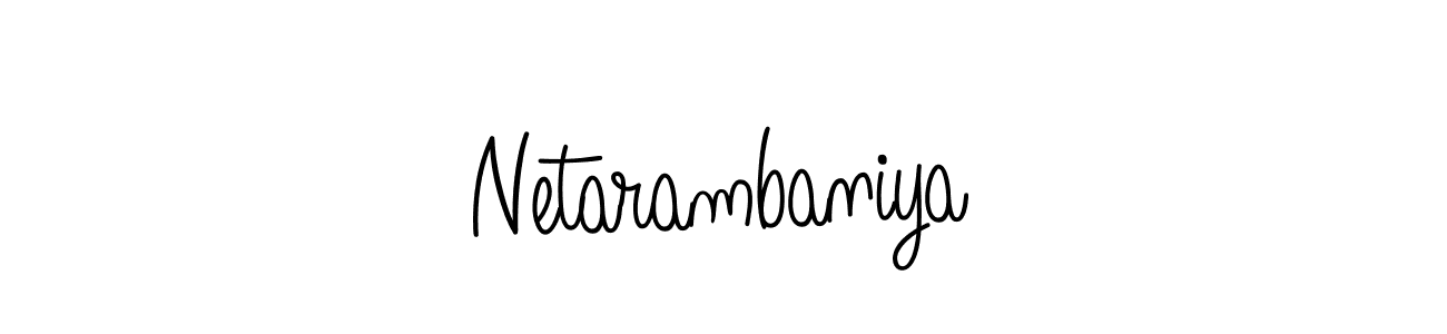 How to make Netarambaniya signature? Angelique-Rose-font-FFP is a professional autograph style. Create handwritten signature for Netarambaniya name. Netarambaniya signature style 5 images and pictures png