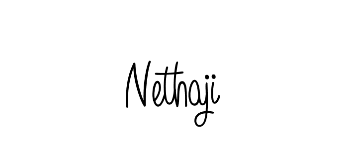 Design your own signature with our free online signature maker. With this signature software, you can create a handwritten (Angelique-Rose-font-FFP) signature for name Nethaji. Nethaji signature style 5 images and pictures png