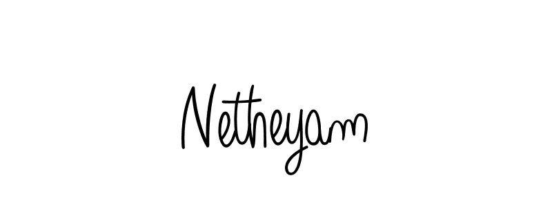 Make a beautiful signature design for name Netheyam. With this signature (Angelique-Rose-font-FFP) style, you can create a handwritten signature for free. Netheyam signature style 5 images and pictures png