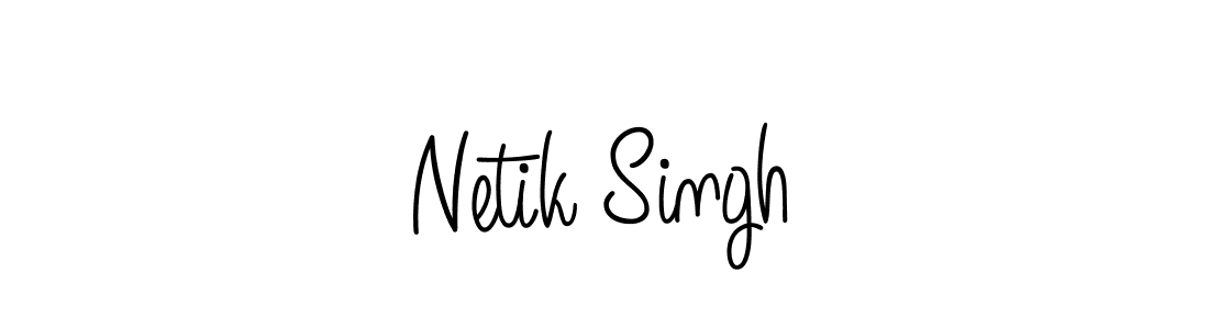 Design your own signature with our free online signature maker. With this signature software, you can create a handwritten (Angelique-Rose-font-FFP) signature for name Netik Singh. Netik Singh signature style 5 images and pictures png