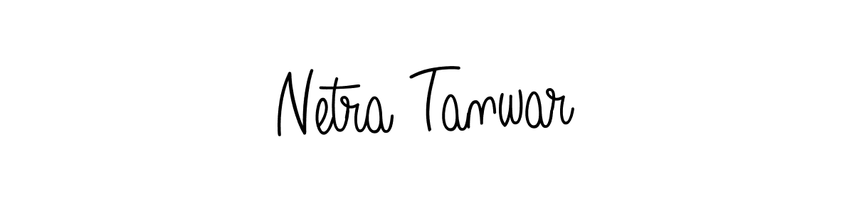 Make a beautiful signature design for name Netra Tanwar. With this signature (Angelique-Rose-font-FFP) style, you can create a handwritten signature for free. Netra Tanwar signature style 5 images and pictures png