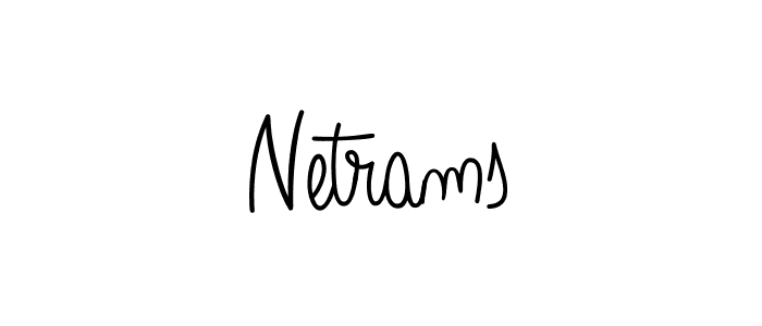 You should practise on your own different ways (Angelique-Rose-font-FFP) to write your name (Netrams) in signature. don't let someone else do it for you. Netrams signature style 5 images and pictures png