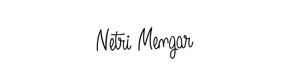 Also we have Netri Mengar name is the best signature style. Create professional handwritten signature collection using Angelique-Rose-font-FFP autograph style. Netri Mengar signature style 5 images and pictures png