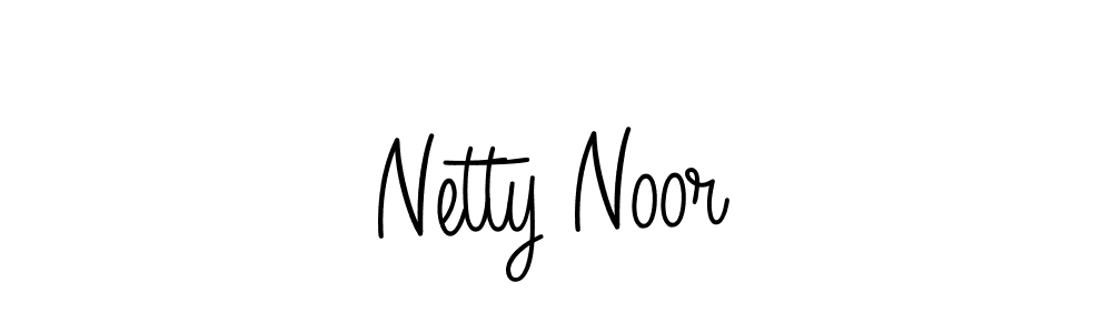 You should practise on your own different ways (Angelique-Rose-font-FFP) to write your name (Netty Noor) in signature. don't let someone else do it for you. Netty Noor signature style 5 images and pictures png