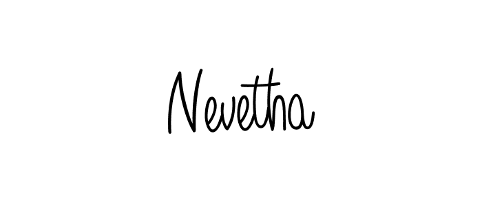 Create a beautiful signature design for name Nevetha. With this signature (Angelique-Rose-font-FFP) fonts, you can make a handwritten signature for free. Nevetha signature style 5 images and pictures png