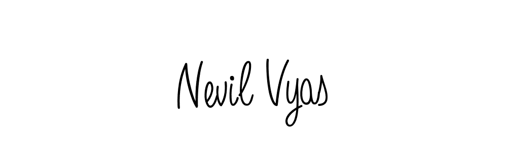 You should practise on your own different ways (Angelique-Rose-font-FFP) to write your name (Nevil Vyas) in signature. don't let someone else do it for you. Nevil Vyas signature style 5 images and pictures png