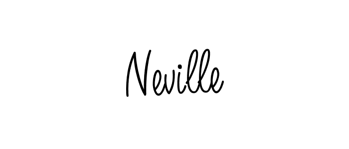 How to make Neville name signature. Use Angelique-Rose-font-FFP style for creating short signs online. This is the latest handwritten sign. Neville signature style 5 images and pictures png