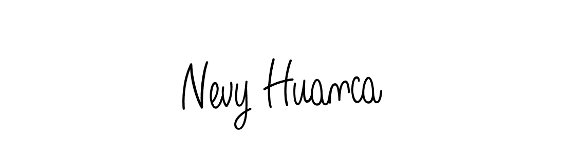 Use a signature maker to create a handwritten signature online. With this signature software, you can design (Angelique-Rose-font-FFP) your own signature for name Nevy Huanca. Nevy Huanca signature style 5 images and pictures png