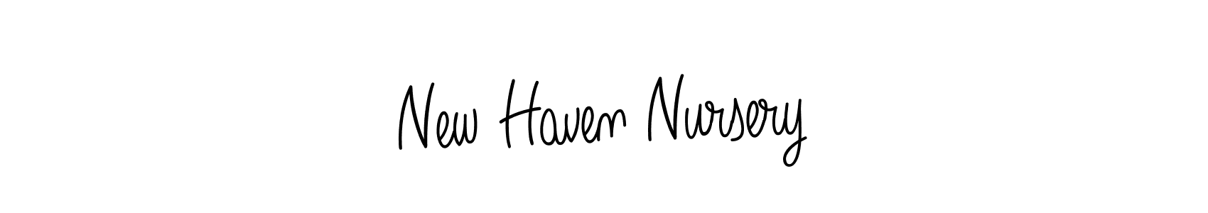 You should practise on your own different ways (Angelique-Rose-font-FFP) to write your name (New Haven Nursery) in signature. don't let someone else do it for you. New Haven Nursery signature style 5 images and pictures png