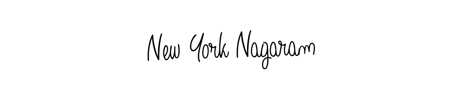 How to make New York Nagaram name signature. Use Angelique-Rose-font-FFP style for creating short signs online. This is the latest handwritten sign. New York Nagaram signature style 5 images and pictures png