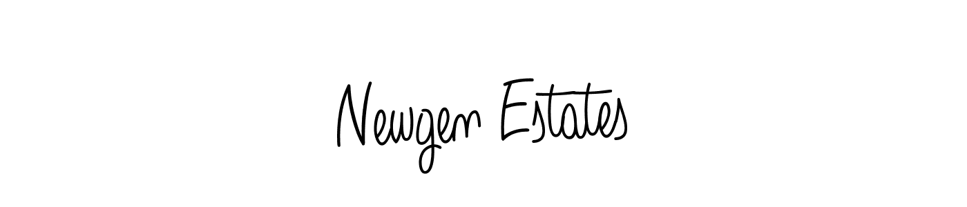 Use a signature maker to create a handwritten signature online. With this signature software, you can design (Angelique-Rose-font-FFP) your own signature for name Newgen Estates. Newgen Estates signature style 5 images and pictures png