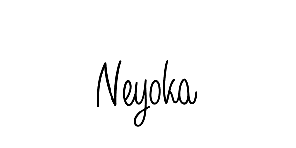 How to make Neyoka signature? Angelique-Rose-font-FFP is a professional autograph style. Create handwritten signature for Neyoka name. Neyoka signature style 5 images and pictures png