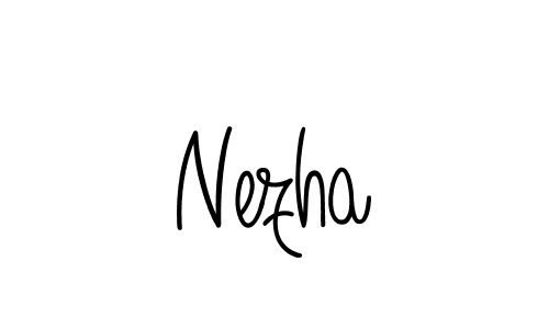 You should practise on your own different ways (Angelique-Rose-font-FFP) to write your name (Nezha) in signature. don't let someone else do it for you. Nezha signature style 5 images and pictures png