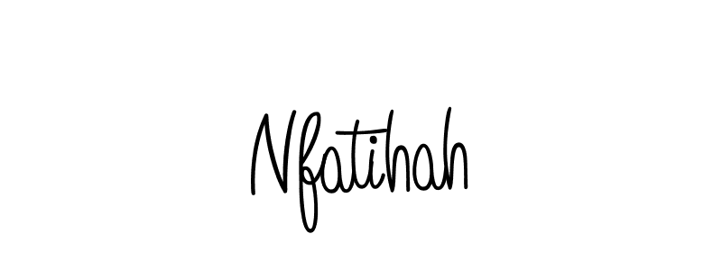 You should practise on your own different ways (Angelique-Rose-font-FFP) to write your name (Nfatihah) in signature. don't let someone else do it for you. Nfatihah signature style 5 images and pictures png