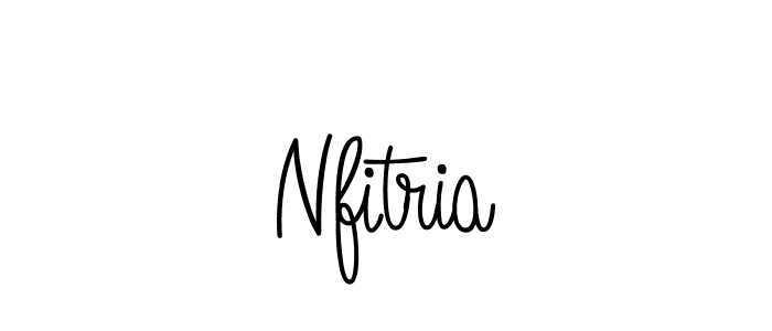 Use a signature maker to create a handwritten signature online. With this signature software, you can design (Angelique-Rose-font-FFP) your own signature for name Nfitria. Nfitria signature style 5 images and pictures png