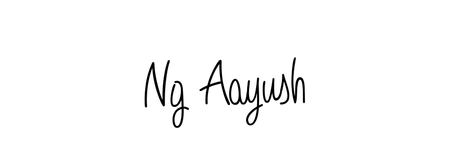 Make a beautiful signature design for name Ng Aayush. With this signature (Angelique-Rose-font-FFP) style, you can create a handwritten signature for free. Ng Aayush signature style 5 images and pictures png