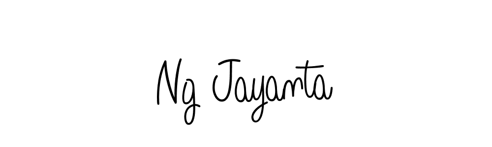 Use a signature maker to create a handwritten signature online. With this signature software, you can design (Angelique-Rose-font-FFP) your own signature for name Ng Jayanta. Ng Jayanta signature style 5 images and pictures png