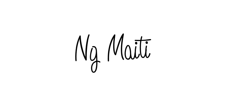 Use a signature maker to create a handwritten signature online. With this signature software, you can design (Angelique-Rose-font-FFP) your own signature for name Ng Maiti. Ng Maiti signature style 5 images and pictures png