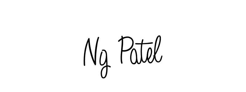 How to make Ng Patel name signature. Use Angelique-Rose-font-FFP style for creating short signs online. This is the latest handwritten sign. Ng Patel signature style 5 images and pictures png