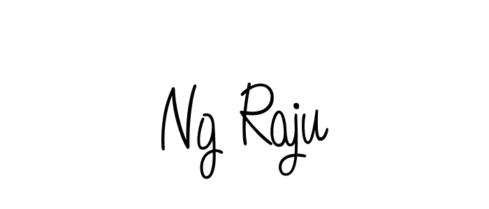 The best way (Angelique-Rose-font-FFP) to make a short signature is to pick only two or three words in your name. The name Ng Raju include a total of six letters. For converting this name. Ng Raju signature style 5 images and pictures png