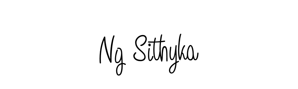 Design your own signature with our free online signature maker. With this signature software, you can create a handwritten (Angelique-Rose-font-FFP) signature for name Ng Sithyka. Ng Sithyka signature style 5 images and pictures png