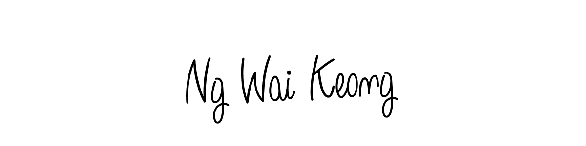 The best way (Angelique-Rose-font-FFP) to make a short signature is to pick only two or three words in your name. The name Ng Wai Keong include a total of six letters. For converting this name. Ng Wai Keong signature style 5 images and pictures png