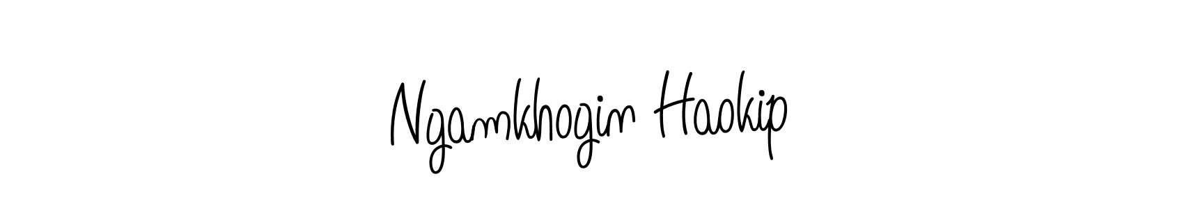 You can use this online signature creator to create a handwritten signature for the name Ngamkhogin Haokip. This is the best online autograph maker. Ngamkhogin Haokip signature style 5 images and pictures png
