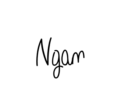 You should practise on your own different ways (Angelique-Rose-font-FFP) to write your name (Ngan) in signature. don't let someone else do it for you. Ngan signature style 5 images and pictures png
