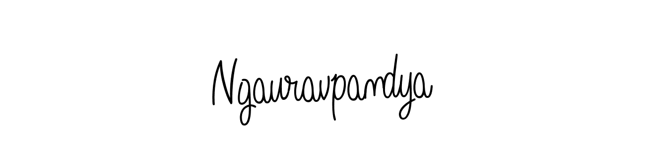 Create a beautiful signature design for name Ngauravpandya. With this signature (Angelique-Rose-font-FFP) fonts, you can make a handwritten signature for free. Ngauravpandya signature style 5 images and pictures png