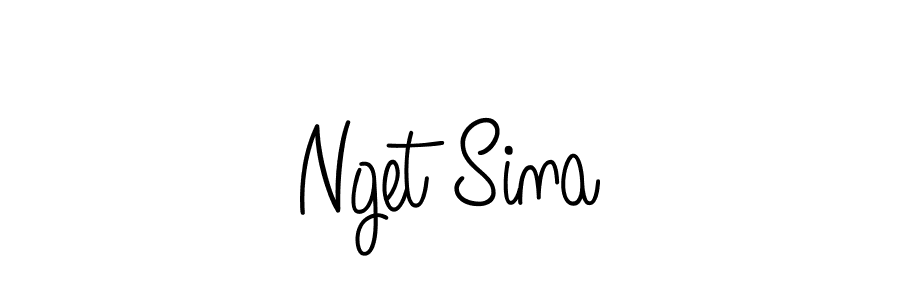How to make Nget Sina signature? Angelique-Rose-font-FFP is a professional autograph style. Create handwritten signature for Nget Sina name. Nget Sina signature style 5 images and pictures png