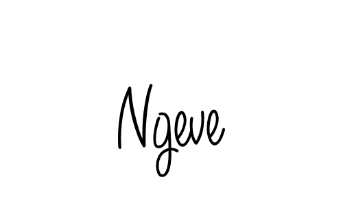 How to make Ngeve name signature. Use Angelique-Rose-font-FFP style for creating short signs online. This is the latest handwritten sign. Ngeve signature style 5 images and pictures png