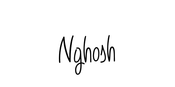 You should practise on your own different ways (Angelique-Rose-font-FFP) to write your name (Nghosh) in signature. don't let someone else do it for you. Nghosh signature style 5 images and pictures png