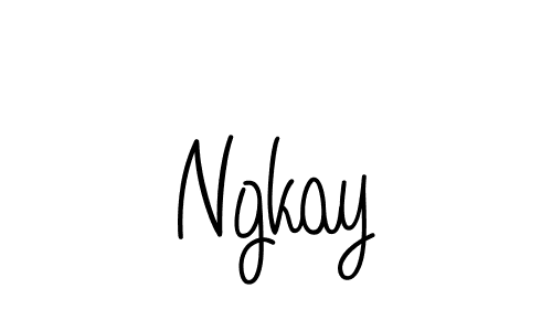 The best way (Angelique-Rose-font-FFP) to make a short signature is to pick only two or three words in your name. The name Ngkay include a total of six letters. For converting this name. Ngkay signature style 5 images and pictures png