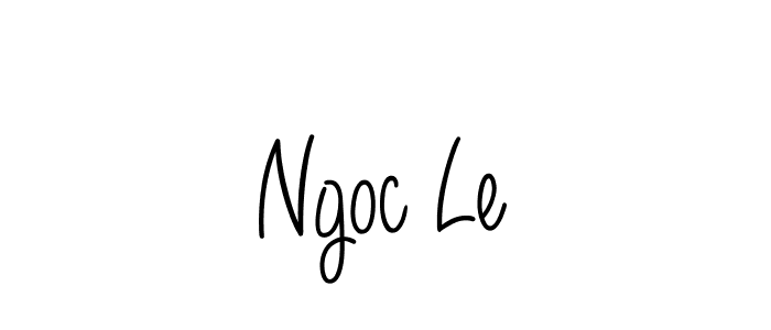 Angelique-Rose-font-FFP is a professional signature style that is perfect for those who want to add a touch of class to their signature. It is also a great choice for those who want to make their signature more unique. Get Ngoc Le name to fancy signature for free. Ngoc Le signature style 5 images and pictures png