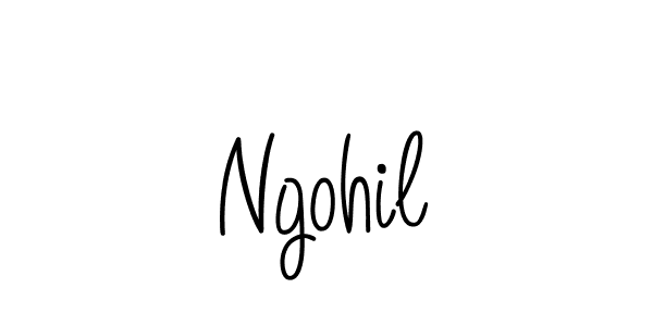 Use a signature maker to create a handwritten signature online. With this signature software, you can design (Angelique-Rose-font-FFP) your own signature for name Ngohil. Ngohil signature style 5 images and pictures png